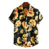 3D Printed Flower Hawaiian Shirts For Men Plants Patterns Button Shirt Summer Short Sleeves Tops Loose Aloha Shirts Streetwear