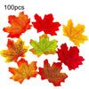 50/100pcs Vibrant Artificial Maple Leaves 3.15inch | Perfect for DIY Wreaths, Home, Outdoor, Wedding, and Festival Decorations
