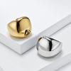 Beauty, Simplicity and Exaggeration, Mirror Titanium Steel Gold-plated Ring Ring, High-end Fashion Temperament, Wear Women's Hand Jewelry