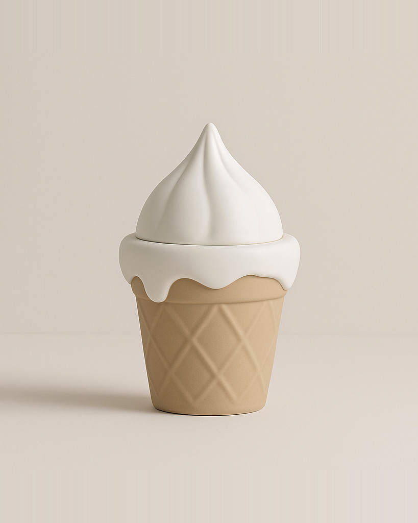 Kerzenbecher, Schreibtisch-Ornament in Eisform, süß, ideales Geschenk, einzigartiger Behälter für Zuhause