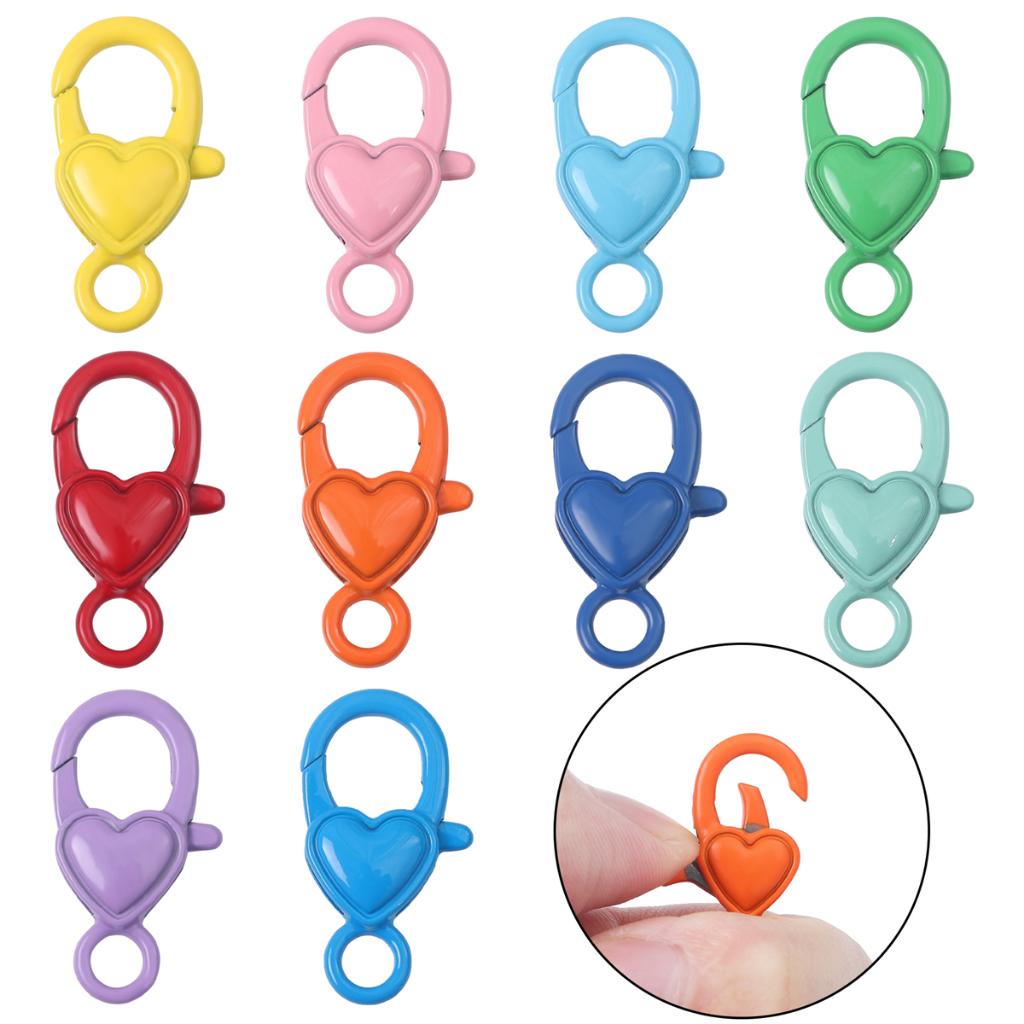Heart-shaped Keychain Exquisite Peach Heart Jewelry Buckle Alloy Spray Paint Accessories Handmade DIY