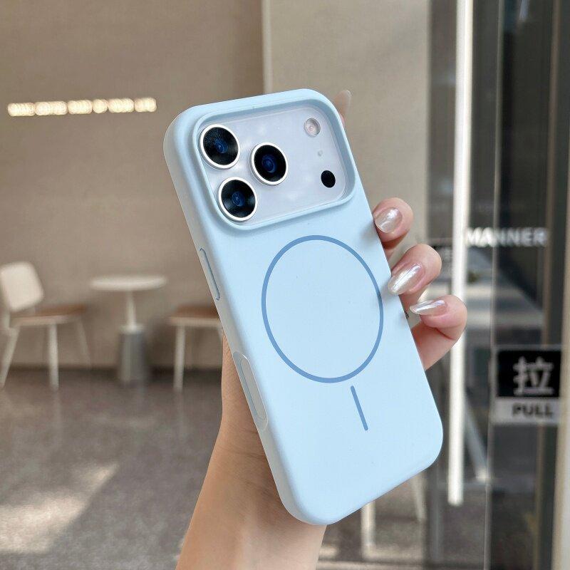 Soft Liquid Silicone Phone Case for Magsafe Mag Safe iPhone 17 Air 16 Pro Max 15 Plus 14 13 17Pro 16Pro 15Pro Magnetic Shockproof Back Phone Cover
