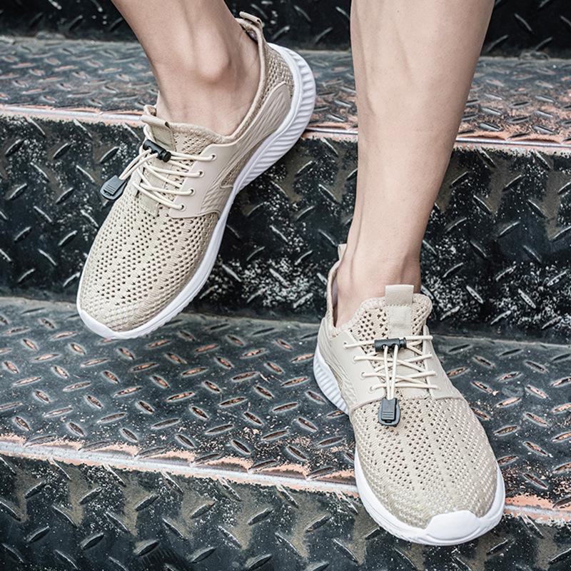 2025 Sommer atmungsaktiv große Größe Laufschuhe Herren Freizeitschuhe Flyknit hohl leichtes Mesh Herrenschuhe