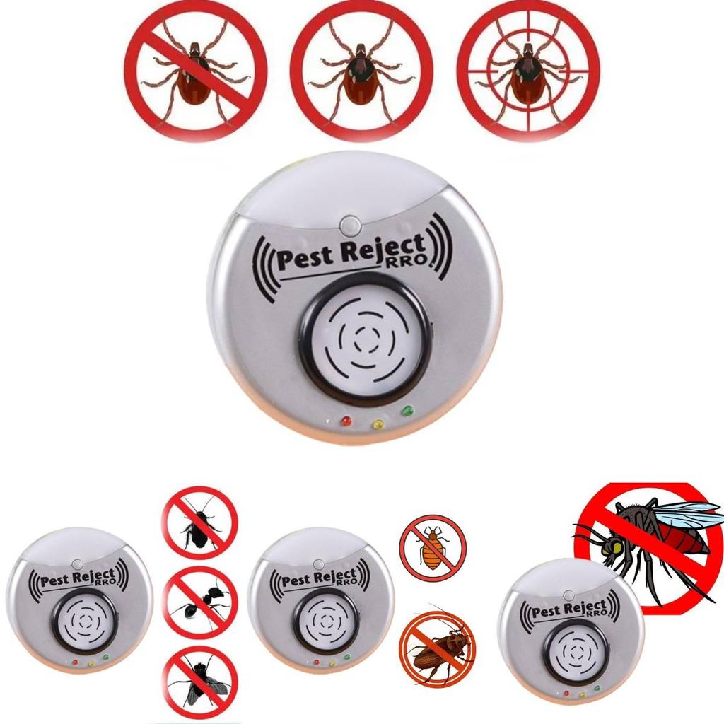 Repellente per parassiti ad ultrasuoni Dispositivo elettronico per il controllo di insetti e roditori Colore Argento
