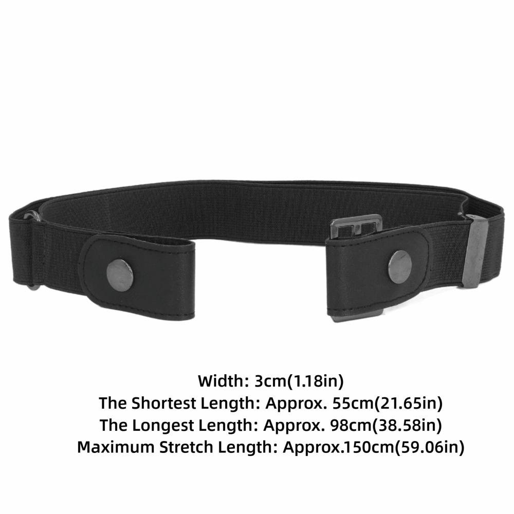 2PCS Elastic No Buckle Stretch Belt Adjustable Stretch Invisible Elastic Belt Woven Cloth with Detachable Clip
