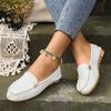 2024 Frühling und Herbst Damen Casual Flache Loafers Schuhe Mode Rutschfest Weich Flache Schuhe