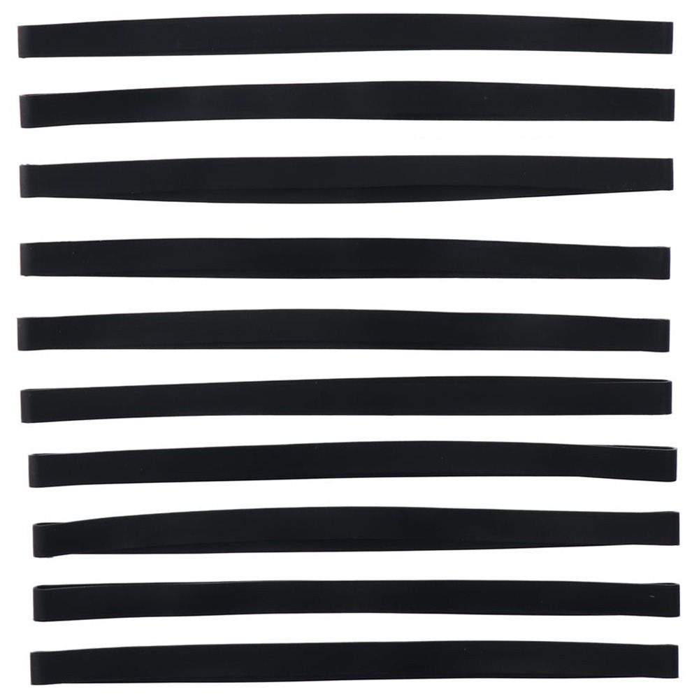 10 Pcs Standard Resilience Black Rubber Bands Large Duty Rubber Elastic Strap Silicone Wrapping Notebook Office