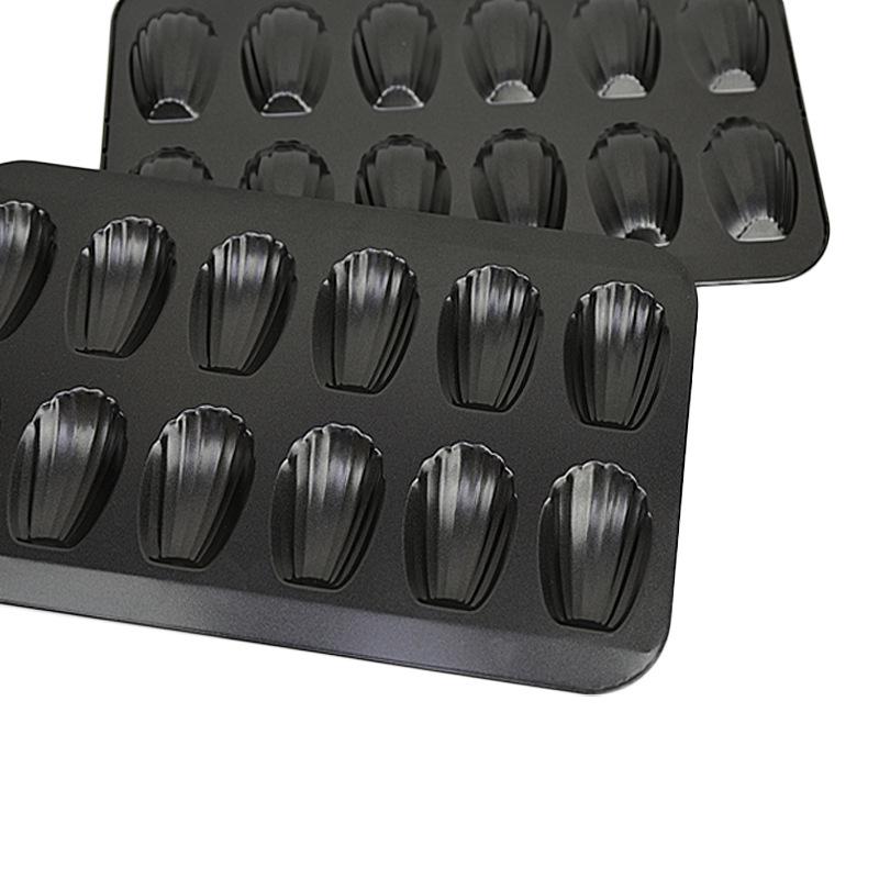 12-Cavity Non-Stick Madeleine Seashell Baking Mold, Thickened Carbon Steel Pan