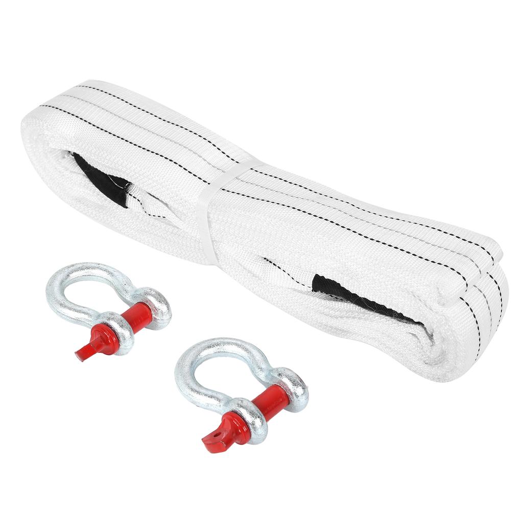 5 m Dragkabel 18 Ton Kraftig Bilbogseringsrem med Stål U-formade Krokar för Nödsituationer