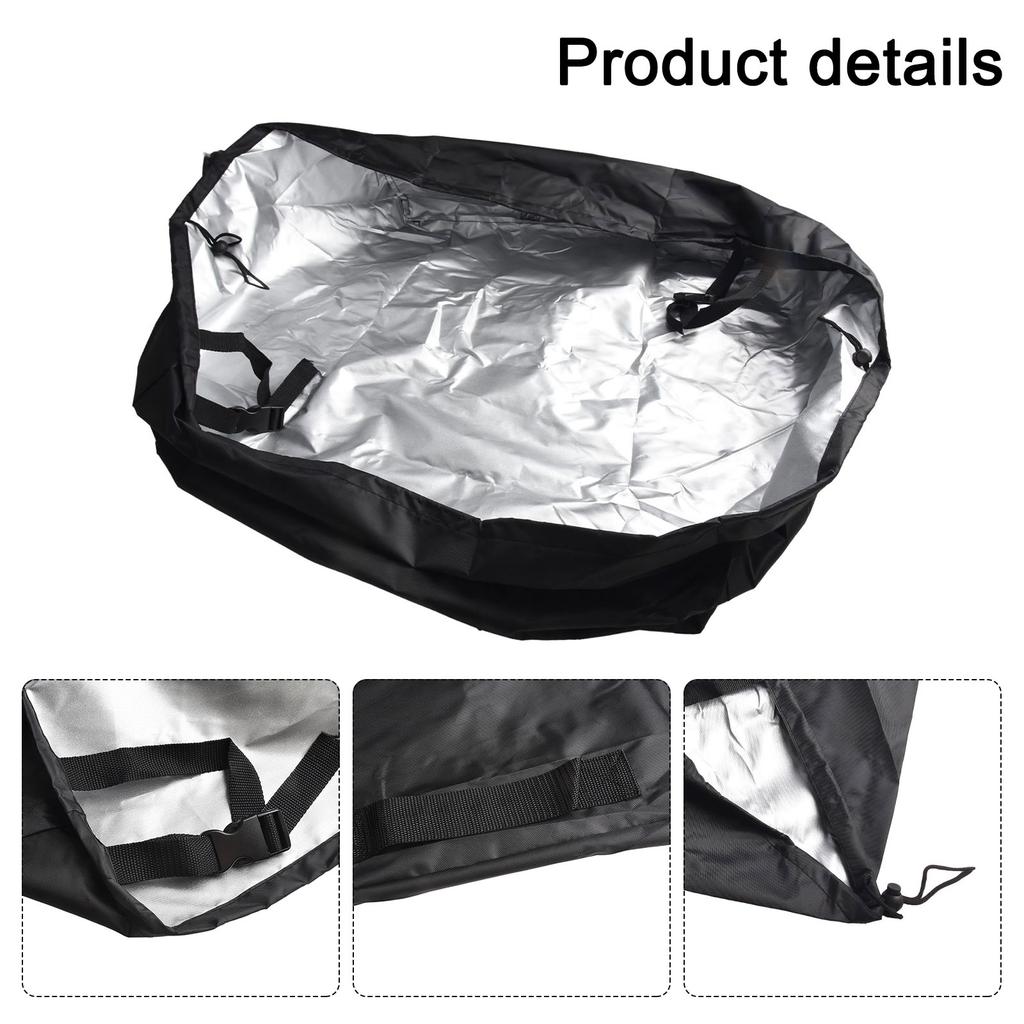 Outdoor Pizza Oven Cover 58 58 28cm Gas Pizza Oven Cover 420D Oxford Cloth Windproof Design Convenient Drawstring