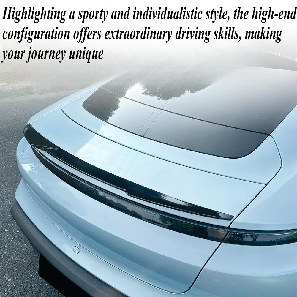 For Porsche Taycan 2019+ Blade Style Rear Spoiler Ducktail Wing Aero Upgrade Direct Fit Gloss Black ABS Material Styling Package