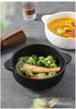 White Double-Ear Ceramic Soup Bowl, Large Noodle/Fish Basin, Anti-Scald, High-End Feel for Home Use