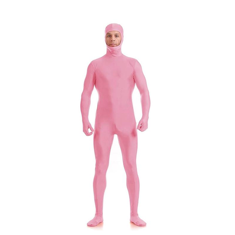 Fluorescent Color Zentai Invisible Jumpsuit Cosplay Costume Bodysuits Halloween Skin Tight Suit Stretch Disappearing Jumpsuit