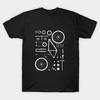Men Black Print T-shirt Bike Exploded No-Cut Transfer Paper Print Cotton Tshirt