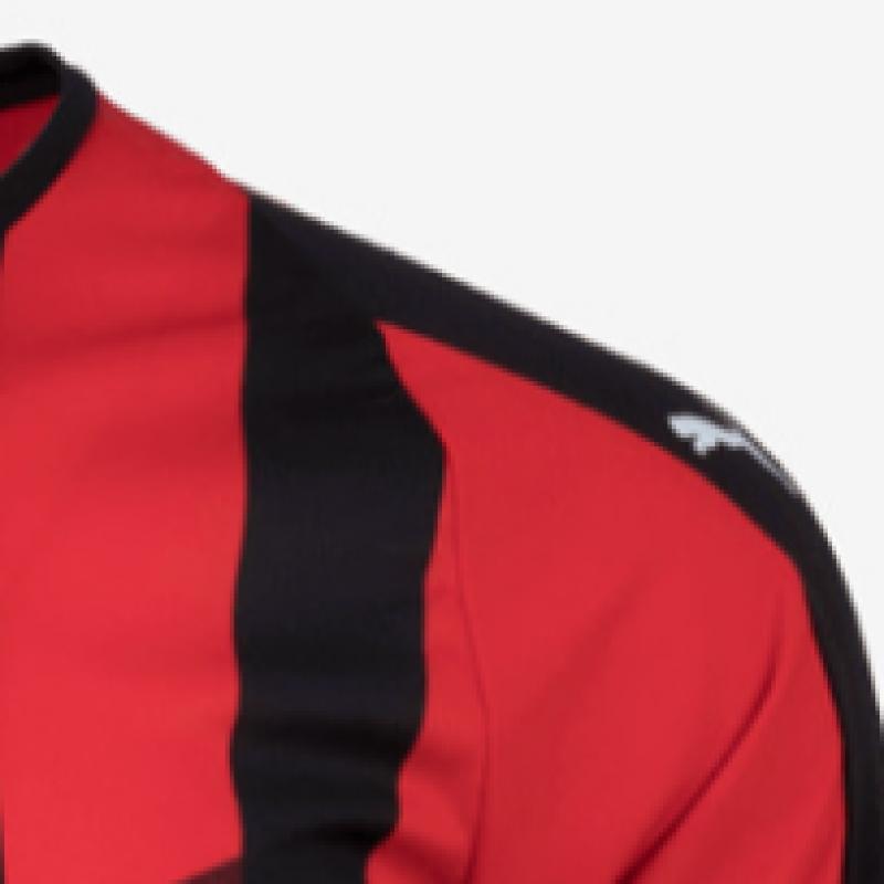 Puma Galleria Puma Long SLeeve Lee STripe Round T shirT Black Red