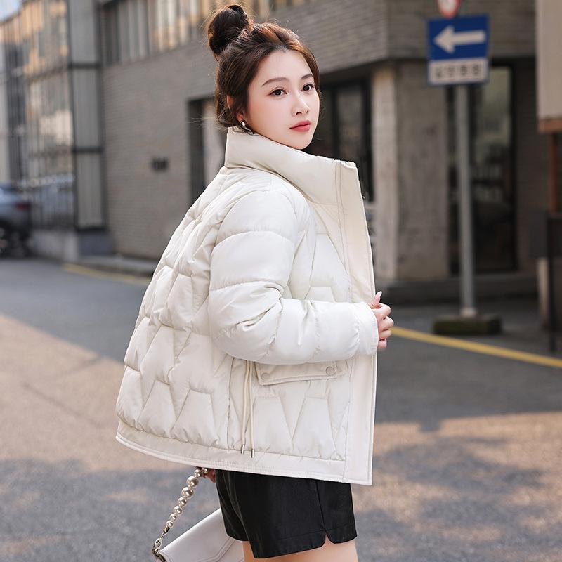

Women s new cotton-padded clothes, small short women s thickened loose cotton-padded clothes, and women s bread clothes jacket. M белый