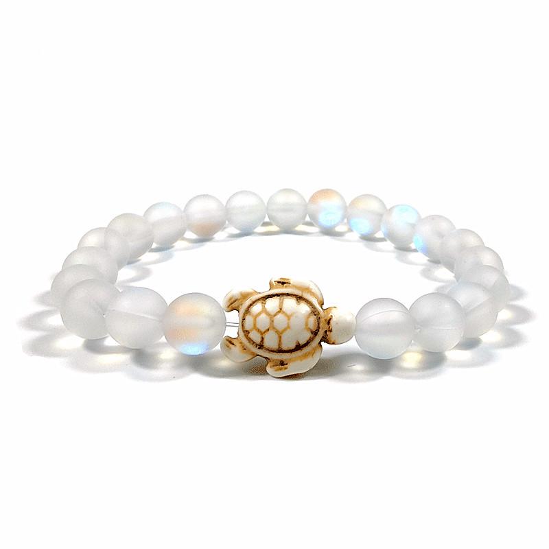 Unisex Sea Turtle Moonstone Malachite Bracelet - European/American Style