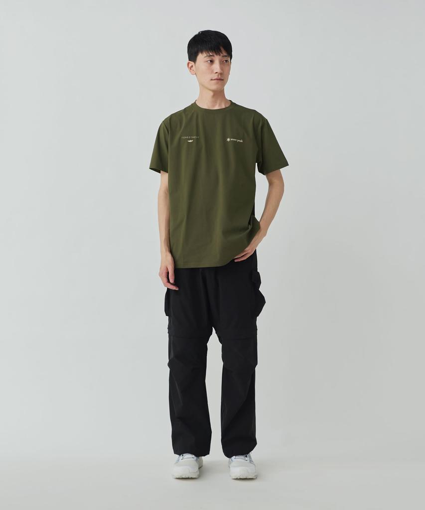 Snow Peak Logo T-Shirt, Toned Trout Mt. Tanigawa, Size XLOLIVETT2510-TS01, Perfect for Camping, Outdoor Activities, and Festivals