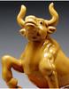 Earthy Yellow Ceramic Zodiac Ox Figurine: Soaring Spirit Auspicious Mascot for Home Relaxation