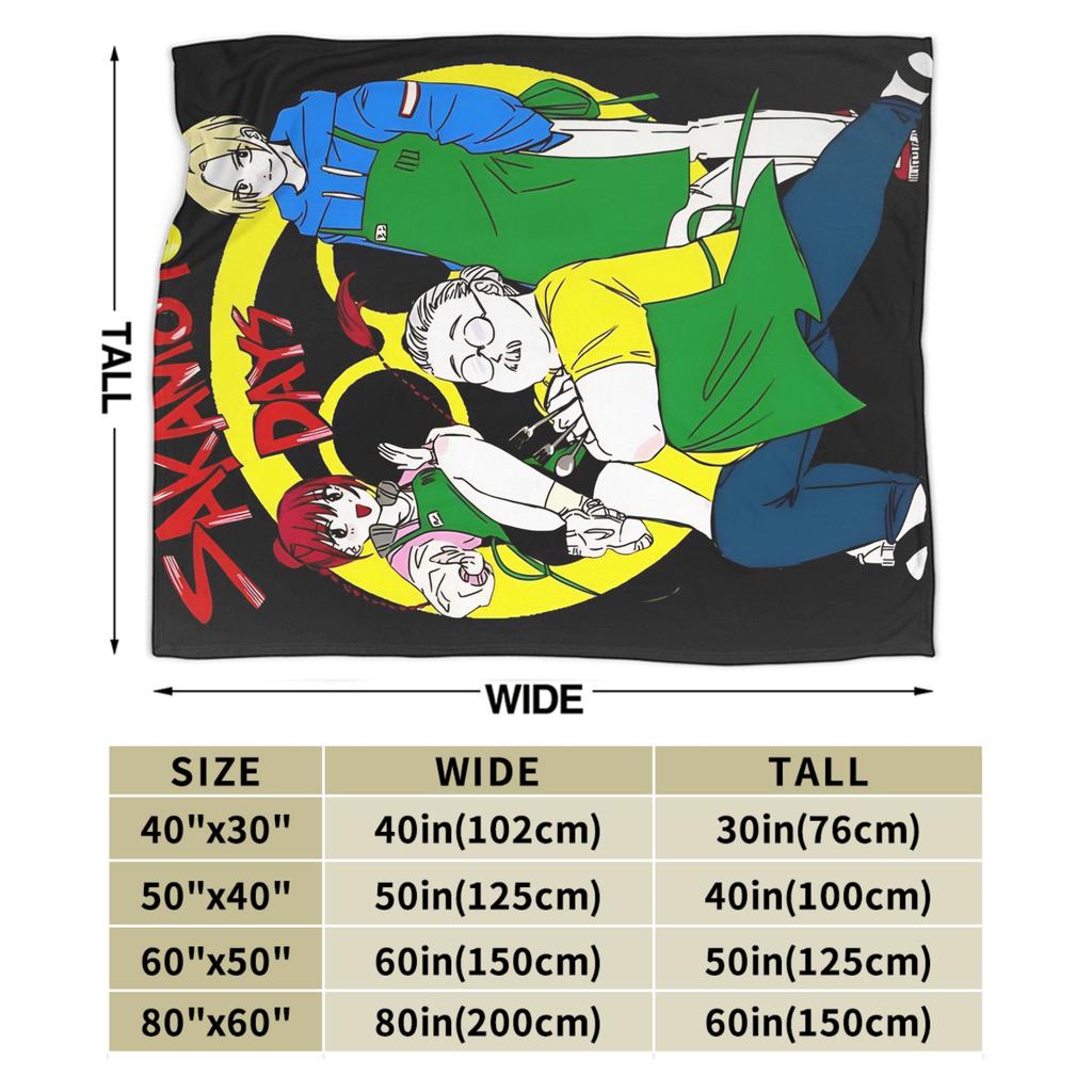Warm Soft Blanket Picnic Sakamoto Days Taro Shin Lu Throw Blanket Flannel Bedspread For Couch Chair Funny Sofa Bed Cover