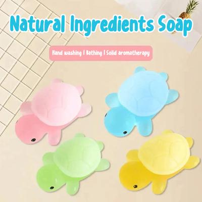 4Pcs Handmade Essential Oil Soap for Kids Natural Ingredients Moisturizing Soap Cute