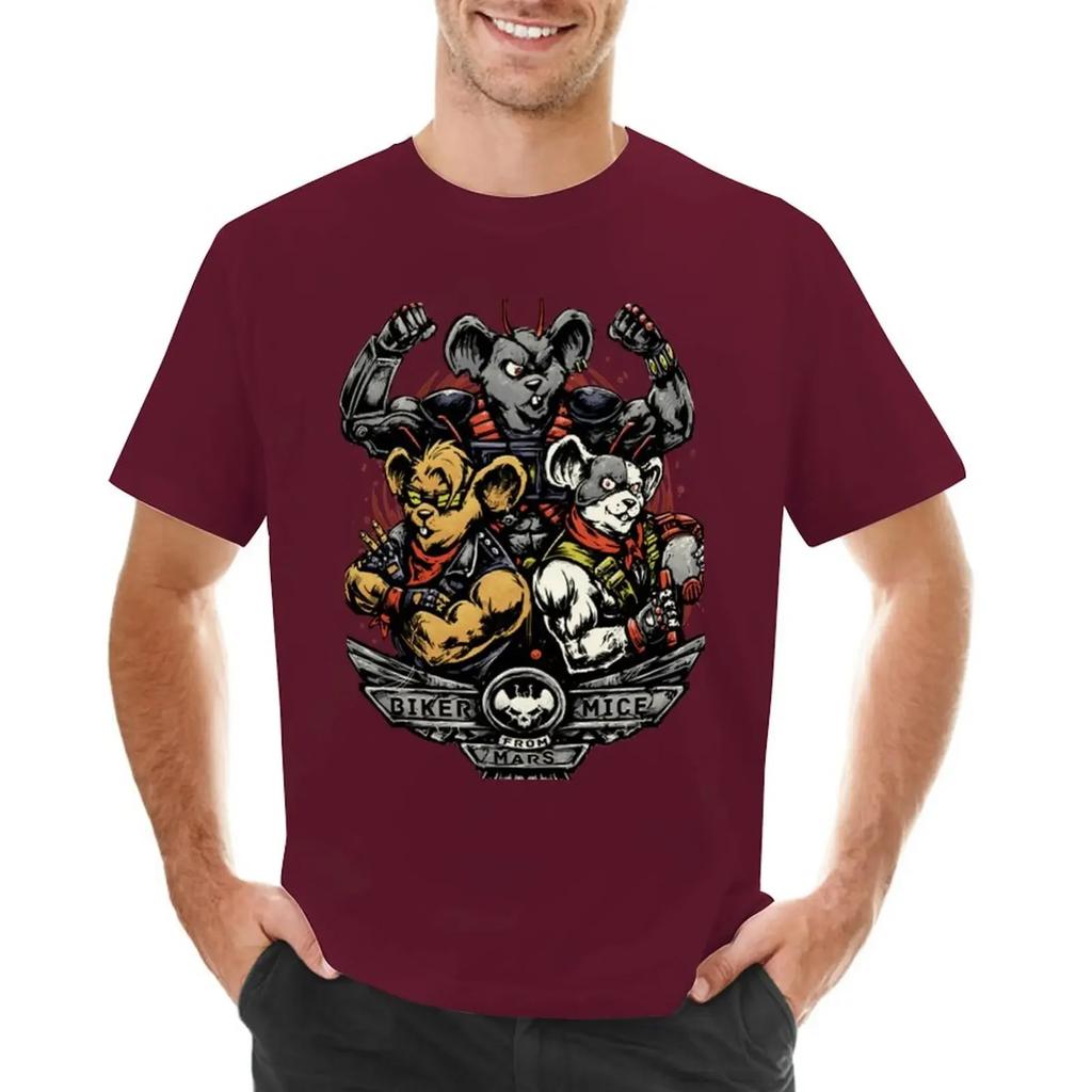 T-shirt garçon chemise imprimé animal t-shirts unis drôles pour hommes Biker Mice From Mars hauts vêtements surdimensionnés graphiques dessin animé décontracté