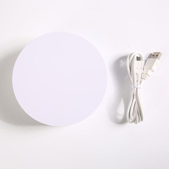 Rotating Display Stand Electric 360 Degree Rotation 12cm Motorized Turntable Jewelry Holder for Photography