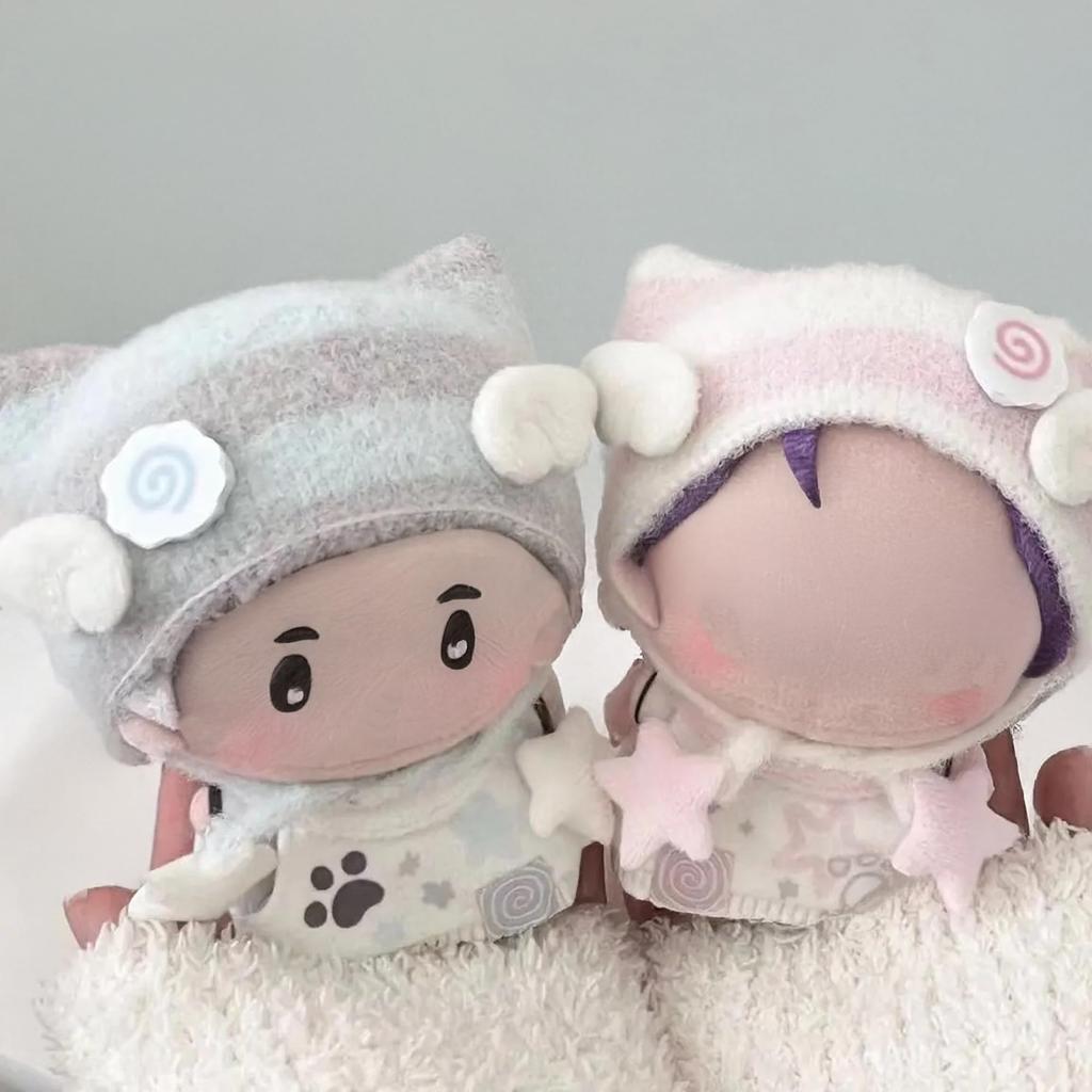 Cat Ear Knit Hat Sweatshirt Set with Wings for Pink & 10cm, [used]