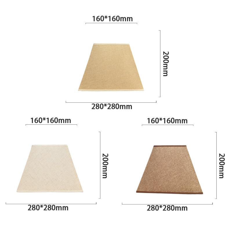 Table Lamp Shade Retro Linen Fabric Lampshade Bedroom Bedside Lamp Studies Hotel Wall Lamp Lampshade Floor Light Cover E27
