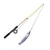 Cat Rods Retractable Cat Toy Fish Type Telescopic Feathers Funny Cat Stick Toys Pet Toy for Kitten Simulation Fishing Rod Play