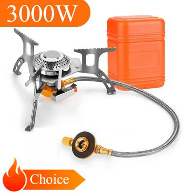 Camping Gas Stove 3000W Folding Burner Portable Folding Lighter Stove Outdoor Cooking Equipment Camping Stove Accessories