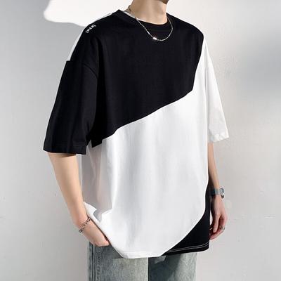 Sommer Vintage Gestreifte Herren T-Shirts Kurzarm Mode Lässig Harajuku Oberteile Mann Streetwear Locker Männliche Kleidung