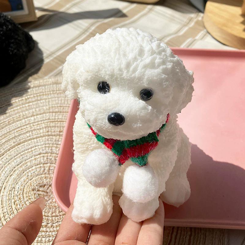 Teddy Dog Bear Squishy Toy Kid Soft Three-dimensional Pinch Big Dog Super Cute Stress Relieving Toy Relaxing Sensory Fidget Doll