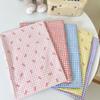 145x100cm Colorful Plaid Cotton Fabric Sweety Bowknot Print Fabric For Dress Shirts Pajamas Homewear Children's Clothing Pillow