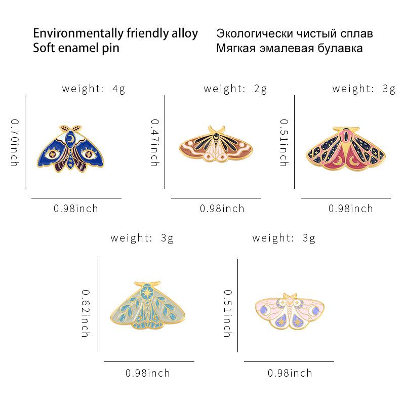 Color Enamel Pins Butterfly Brooches Cartoon Animal Badges Denim Lapel Pin Jewelry Gifts for Kids Women Bags Backpack DIY Sewing