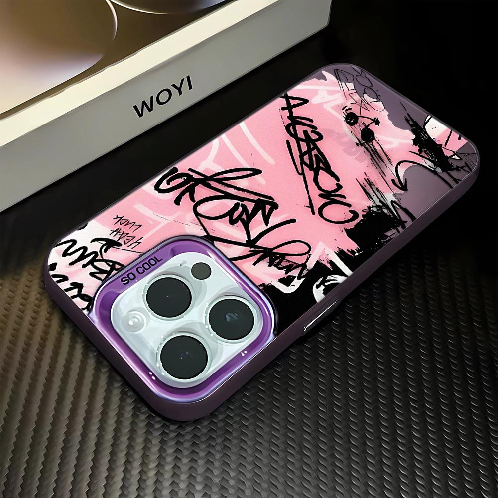 Fashion English Case For Iphone 16 15 14 13 12 11 Pro Max Cover For Iphone 17 Pro Max Funda Coque Bumber Shell 16E 15 14 Case