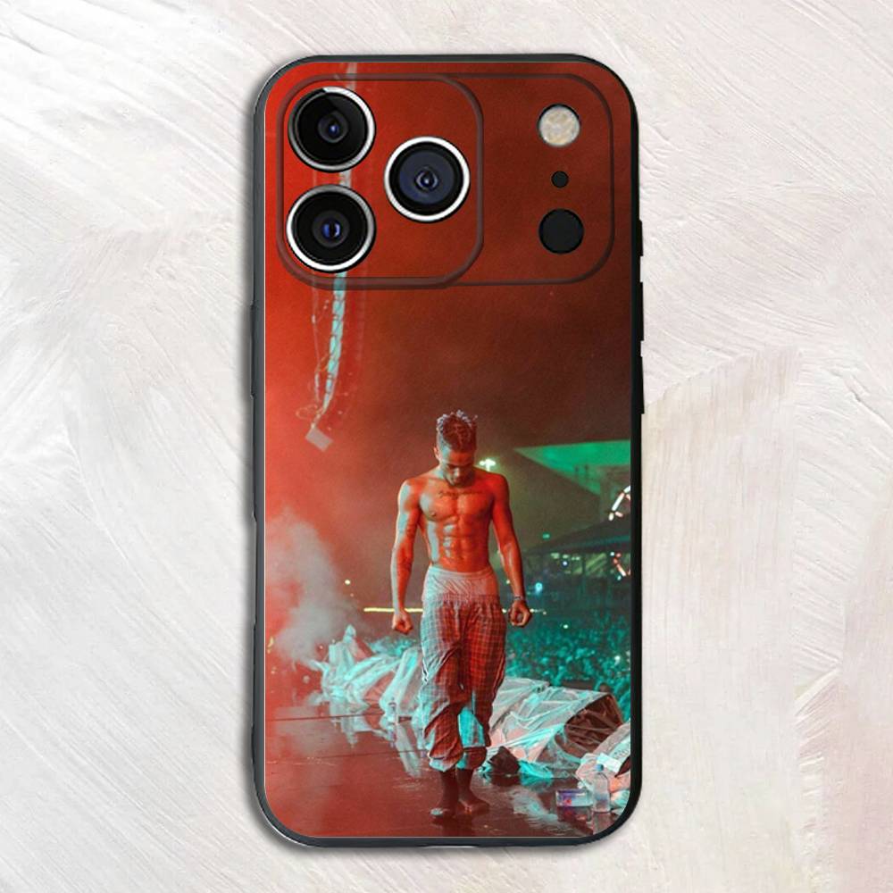 

Rapper X-Xxxtentacion Black Matte Phone Case For iPhone 17,16,15,14,13,12,13,12,11 Pro Max Plus mini XS Silicone Soft Back Cover iPhone11
