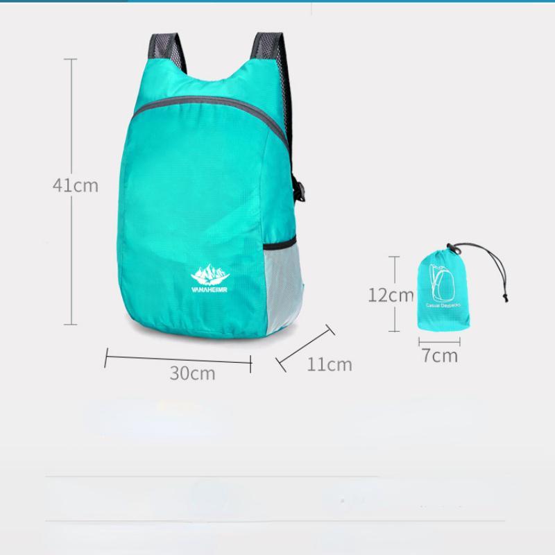 

Dacron Solid Unisex Travel Bags Ultra Lightweight Portable Storage Bag Waterproof and Wear-resistant Foldable Rucksack Outdoor Sports Backpack
