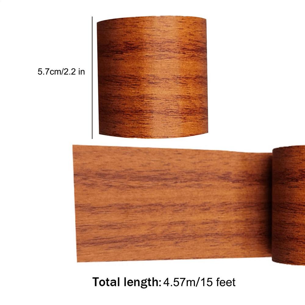 2.2X15" Wood Grain Repair Tape Self-Adhesive Renovation Sticker for Kitchen Cabinet Counter Bookshelf Mirror Furniture Restore