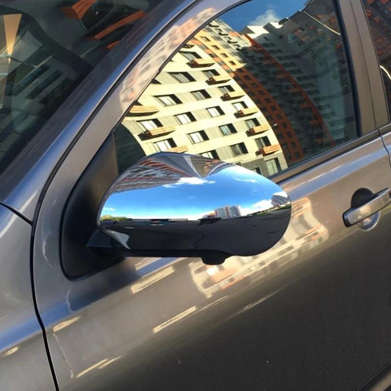 For Nissan Qashqai 2007 2008 2009-2013 ABS Car Rearview Side Mirror Cover Wing Cap Exterior Door Trim Adhesive Sticker Parts
