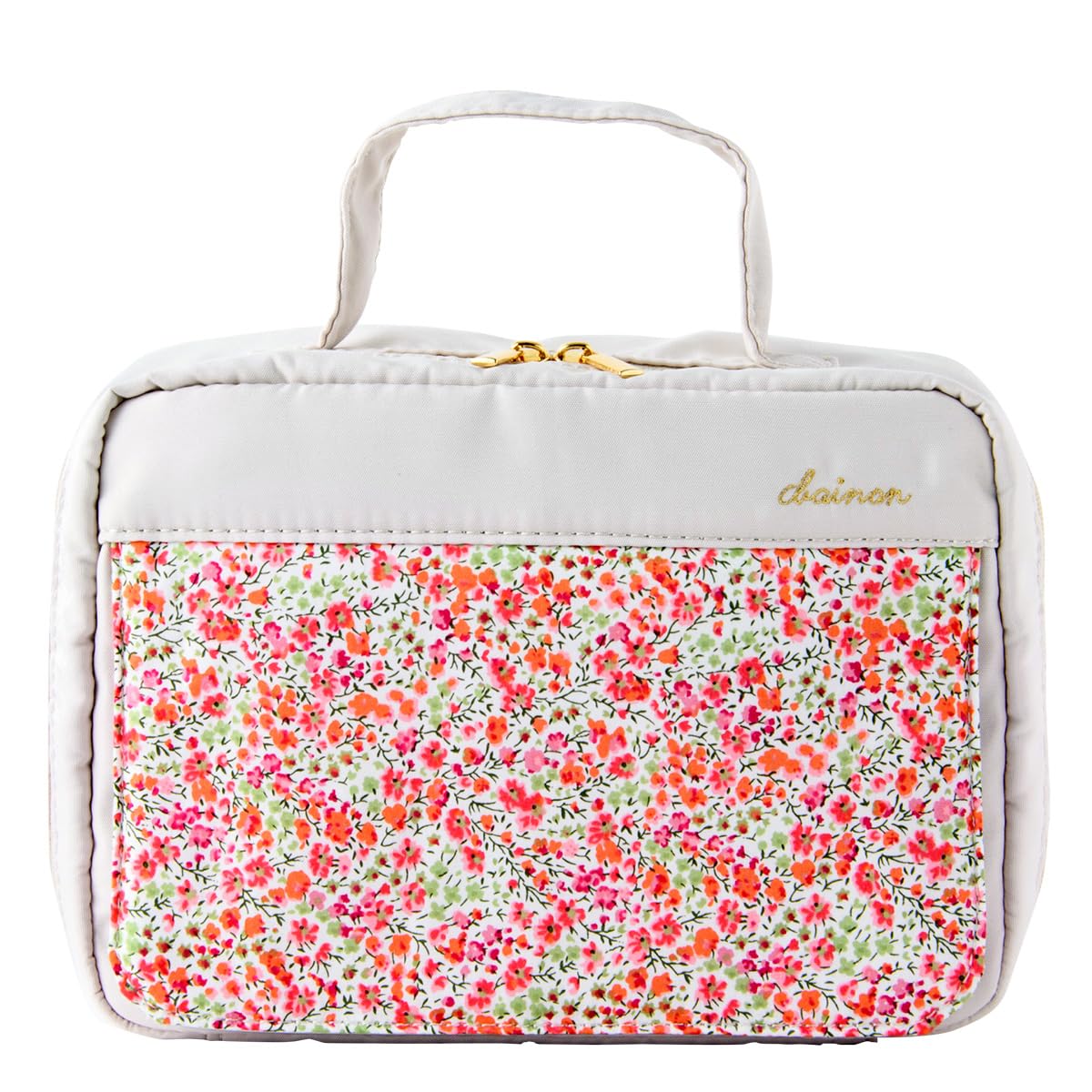 

Inujirushi Honpo Large Capacity Diaper Liberty Floral Pouch, Print, Pink, Pattern, 19238cm [Open Zipper] розовый