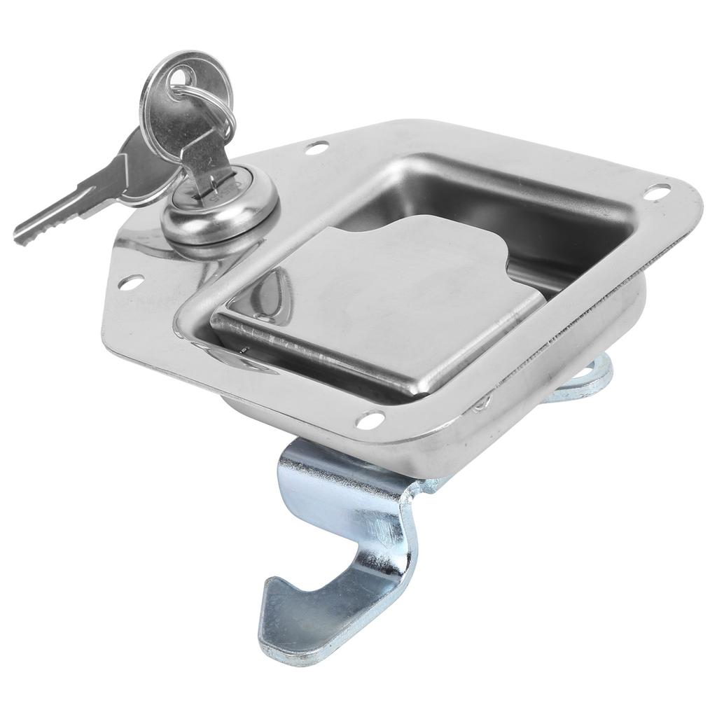 Car Door Lock T Shape Stainless Steel with 2 Keys Replacement for Metal Power Distribution Cabinet