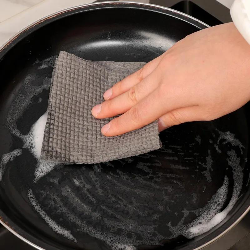 

50/25PCS Reusable Cleaning Cloth Kitchen Wear Resistant Rag Non-Woven Dishcloth Absorbent Paper Towel Kitchen Cleaning Supplies