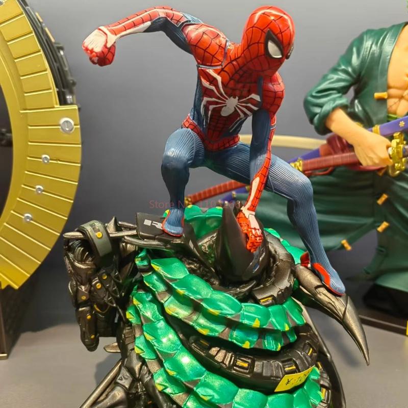 New Avengers Iron League Ps4 Game Statue 18Cm Spider Man Figurine Scene Model Collectible Figurine Boy Fan Gift