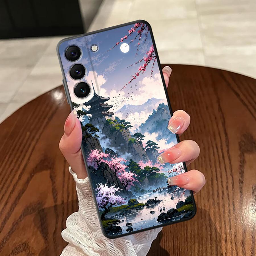 Ink Art Print Japanese Landscape Mountain Case for Samsung Galaxy A73 A51 A32 A22 A24 A55 A41 A53 A35 A23 A25 A71 A52 A36 A26
