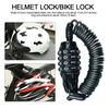Motorcycle Helmet Lock With Steel Wire Cable Tough Combination PIN Lock Carabiner Fix For Motorcycle Bicycle Electric Vehicles