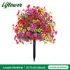 1/2PCS Artificial Violet Flower Balls with Stakes UV-Resistant Realistic Outdoor Decor for Garden, Porch, Patio, Wedding, Home