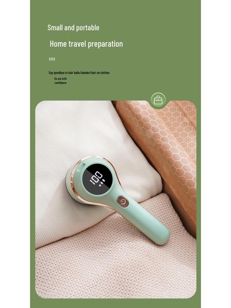 Rechargeable Portable Fuzz Trimmer: Gentle Fabric Shaver & Depiller for Clothes
