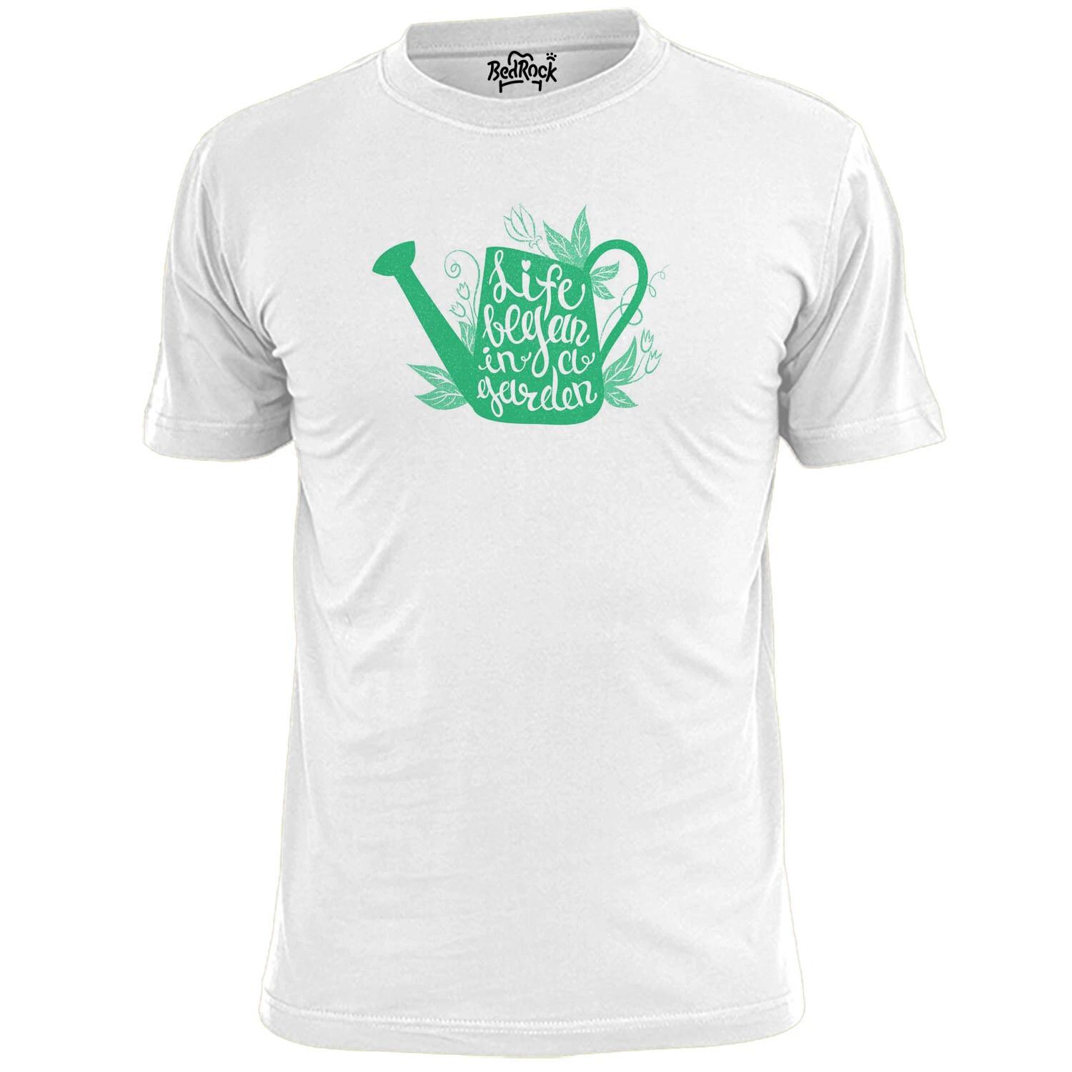 

Mens Life Begins In A Garden T shirt Gardening Nature Flowers 3XL