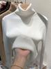 Women's Mink Velvet Turtleneck Sweater, Thickened for Winter 2025, One-Piece Base Top